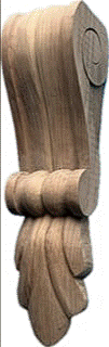 Large Hand Carved Walnut Corbel #3 W